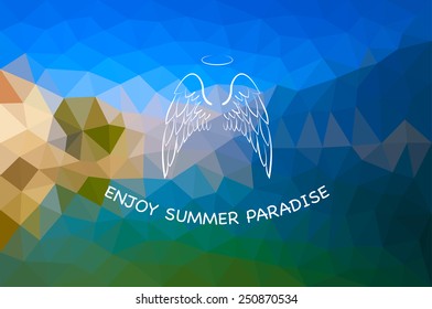 Vector illustration of abstract background for design. Polygonal Mosaic. Triangular low poly style. Template for poster. EPS 8.