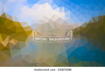 Vector illustration of abstract background for design. Polygonal Mosaic. Triangular low poly style. Template for poster. EPS 8.