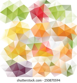 Vector illustration of abstract background for design. Polygonal Mosaic. Triangular low poly style. Template for poster. EPS 8.