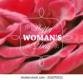 Vector illustration of abstract background for design. Rose close-up. 8 March International Woman's Day. Blurred flower background. Rose close-up background. Template for poster. EPS 8.