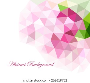 Vector illustration of abstract background for design. Polygonal Mosaic. Triangular low poly style. Template for poster.