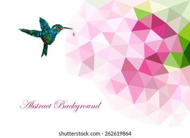 Vector illustration of abstract background for design. Polygonal Mosaic. Triangular low poly style. Template for poster.
