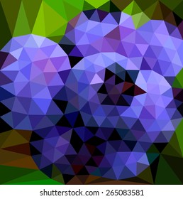Vector illustration of abstract background for design. Polygonal Mosaic. Triangular low poly style. Template for poster.