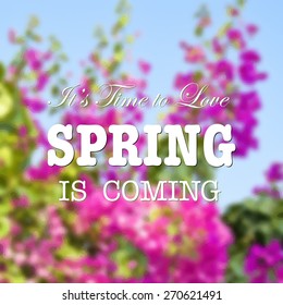Vector illustration of abstract background for design. Ecology label. Spring flowering. Blossoming. Tropical plants. Blurred background. Spring blurred background. Template for poster. EPS 8.
