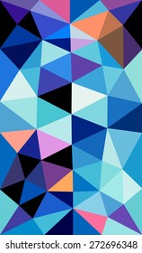 Vector illustration of abstract background for design. Polygonal Mosaic. Triangular low poly style. Template for poster.