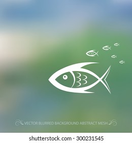 Vector illustration of abstract background for design. Fish stylized abstract. Blurred background. Sea mesh background. Sea blurred background. Abstract mesh background. Mesh blurred background.