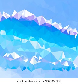 Vector illustration of abstract background for design. Polygonal Mosaic. Triangular low poly style. Template for poster.