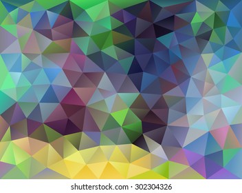 Vector illustration of abstract background for design. Polygonal Mosaic. Triangular low poly style. Template for poster.