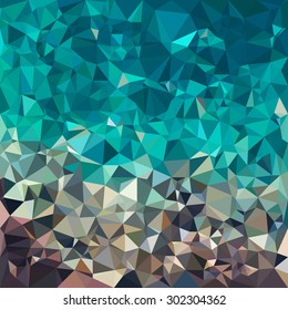 Vector illustration of abstract background for design. Polygonal Mosaic. Triangular low poly style. Template for poster.