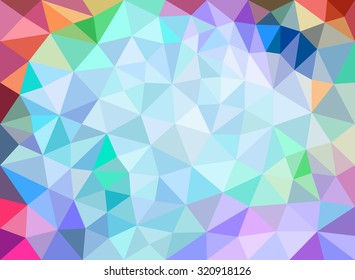 Vector illustration of abstract background for design. Polygonal Mosaic. Triangular low poly style. Template for poster.