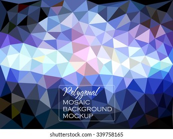 Vector illustration of abstract background for design. Polygonal Mosaic. Triangular low poly style. Template for poster.