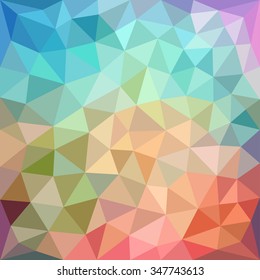 Vector illustration of abstract background for design. Polygonal Mosaic. Triangular low poly style. Template for poster.