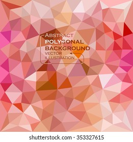 Vector illustration of abstract background for design. Polygonal mosaic. Triangular low poly style. Template for poster.