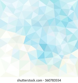 Vector illustration of abstract background for design. Polygonal mosaic. Triangular low poly style. Template for poster.