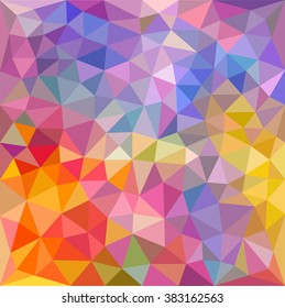 Vector illustration of abstract background for design. Polygonal mosaic. Triangular low poly style. Template for poster.