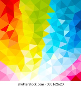 Vector illustration of abstract background for design. Polygonal mosaic. Triangular low poly style. Template for poster.