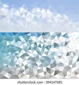 Vector illustration of abstract background for design. Polygonal mosaic. Triangular low poly style. Template for poster.