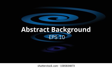Vector Illustration - Abstract Background EPS 10 file - with 3 blue spiral and creative dark