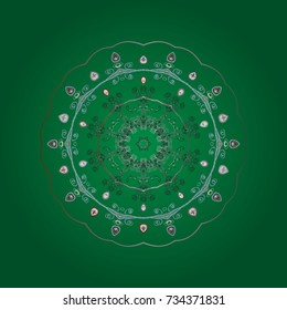Vector illustration. Abstract background with Floral Elements. Design on green, gray and blue colors. Vector winter pattern.