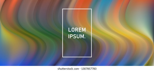 Vector Illustration of Abstract Background with Flow Effect in Paint Style for Business Poster, Banner, Cover. Paint Design. Wave Liquid Shape. Colorful Flow Poster. Creative and Trendy 2019 EPS10