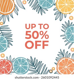 vector illustration of an abstract background with fruits. Modern art minimalist style design templates for celebration, ads, branding, banner, cover, label, poster, sales