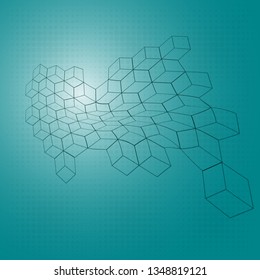 Vector illustration of abstract background with geometric elements and gradient
