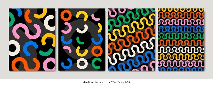 Vector illustration. Abstract background with geometric circle shapes. Dynamic contemporary elegant art. Design for poster, invitation, gift card, book cover, flyer, web banner, layout, magazine. 