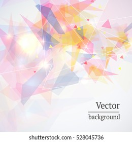 Vector illustration abstract background of geometric shapes, bright pattern.