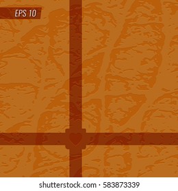 Vector illustration abstract background with a geometrical pattern orange color with embossing effect for web design, graphics and interior design.