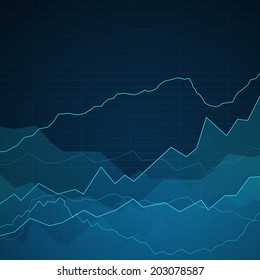 Vector Illustration Of An Abstract Background With Graphs