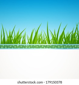 Vector Illustration of an Abstract Background with Grass