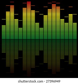 Vector illustration abstract background grunge equalizer