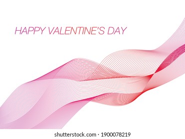 Ilustración vectorial de fondo abstracto con texto del día de San Valentín feliz para la celebración del día de San Valentín. Se puede usar para banner, afiche, tarjeta de felicitación, diseño de productos