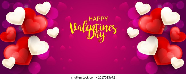 Vector illustration of a Abstract Background with Hearts for Valentines Day.