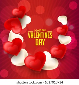 Vector illustration of a Abstract Background with Hearts for Valentines Day.