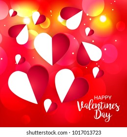 Vector illustration of a Abstract Background with Hearts for Valentines Day.