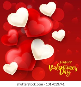 Vector illustration of a Abstract Background with Hearts for Valentines Day.