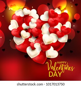 Vector illustration of a Abstract Background with Hearts for Valentines Day.