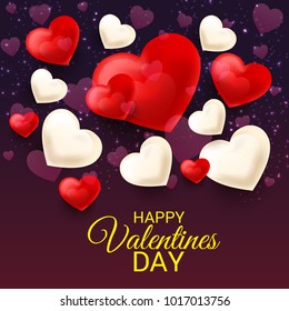 Vector illustration of a Abstract Background with Hearts for Valentines Day.