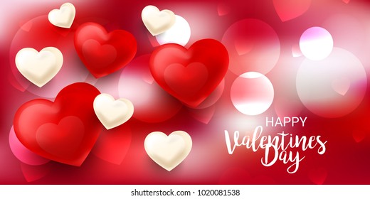 Vector illustration of a Abstract Background with Hearts for Valentines Day.