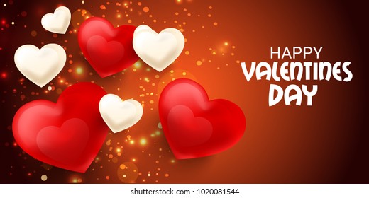 Vector illustration of a Abstract Background with Hearts for Valentines Day.