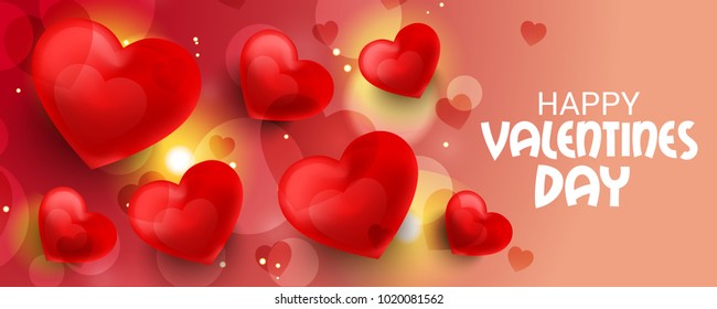 Vector illustration of a Abstract Background with Hearts for Valentines Day.