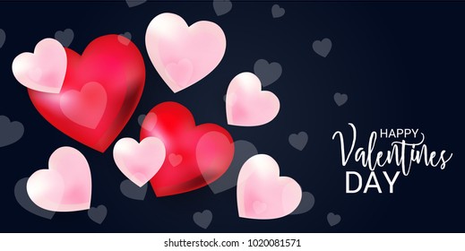 Vector illustration of a Abstract Background with Hearts for Valentines Day.