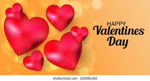 Vector illustration of a Abstract Background with Hearts for Valentines Day.