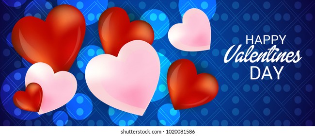 Vector illustration of a Abstract Background with Hearts for Valentines Day.