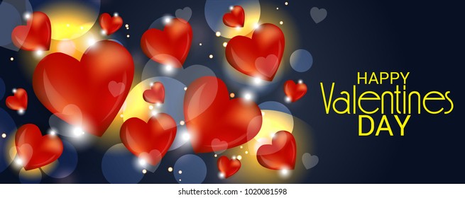 Vector illustration of a Abstract Background with Hearts for Valentines Day.