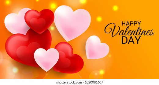 Vector illustration of a Abstract Background with Hearts for Valentines Day.