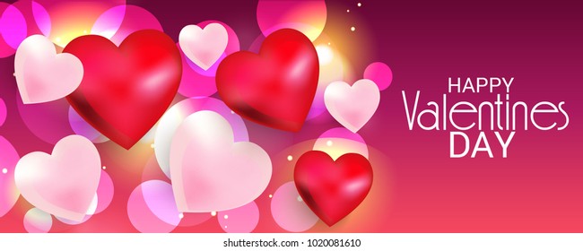 Vector illustration of a Abstract Background with Hearts for Valentines Day.