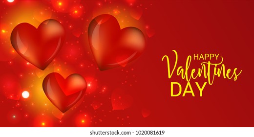 Vector illustration of a Abstract Background with Hearts for Valentines Day.