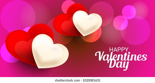 Vector illustration of a Abstract Background with Hearts for Valentines Day.